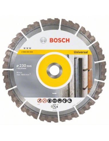 Bosch Disco de corte de diamante Best for Universal 230 x 22,23 x 2,4 x 15 mm