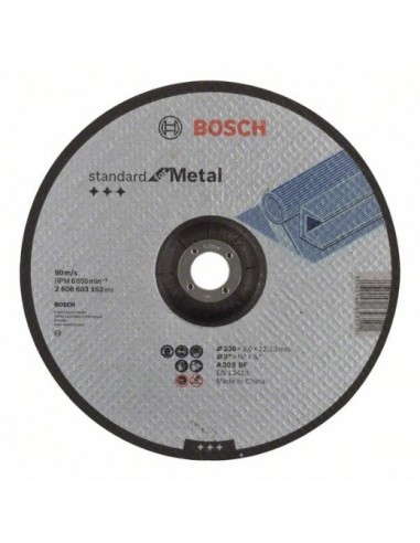 Bosch Disco de corte acodado Standard for Metal A 30 S BF, 230 mm, 22,23 mm, 3,0 mm