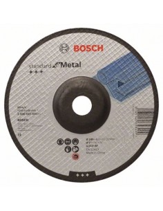 Bosch Disco de desbaste acodado Standard for Metal A 24 P BF, 180 mm, 22,23 mm, 6,0 mm