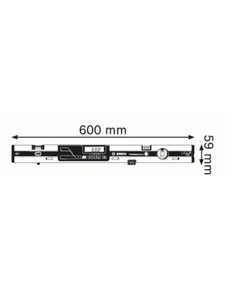 Inclinometro digital Bosch GIM 60 L, 60cm Imantado Transferencia de  inclinaciones 30m Laser